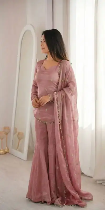 ZSR 3159 Peach Fendy Silk Salwar Suitwith Embroidery Work & Lace Work. Now at just ₹2049. Delivery 4-6 Working Days. Shop now. | Jump Suits, Salwar suit, Casual Suits, Creative suits, Designer Suits, Palazzo Suits, Party Wear Suits, Patiala Suits, Straight Suits