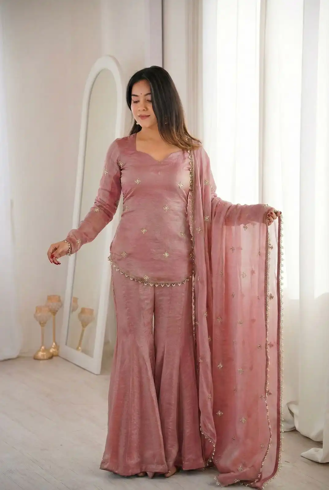 ZSR 3159 Peach Fendy Silk Salwar Suitwith Embroidery Work & Lace Work. Now at just ₹2049. Delivery 4-6 Working Days. Shop now. | Jump Suits, Salwar suit, Casual Suits, Creative suits, Designer Suits, Palazzo Suits, Party Wear Suits, Patiala Suits, Straight Suits