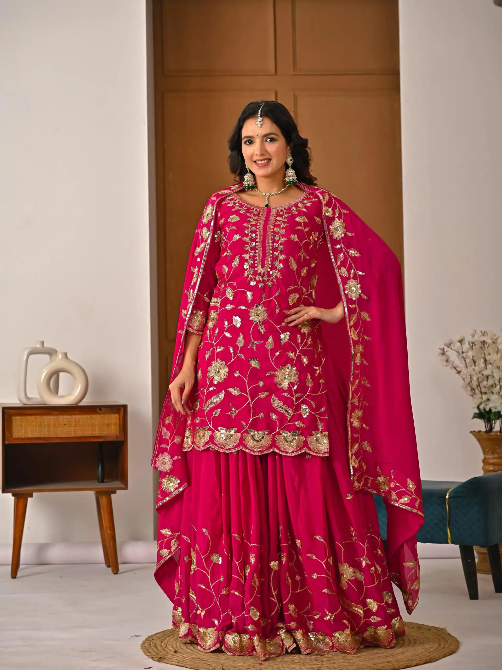 MD 3057 Pink Chinon Silk Salwar Suit with Embroidery Work & Lace Work. Affordable Price ₹2149. Delivery 4-6 Working Days. Shop now. | Jump Suits, Salwar suit, Casual Suits, Creative suits, Designer Suits, Palazzo Suits, Party Wear Suits, Patiala Suits, Straight Suits