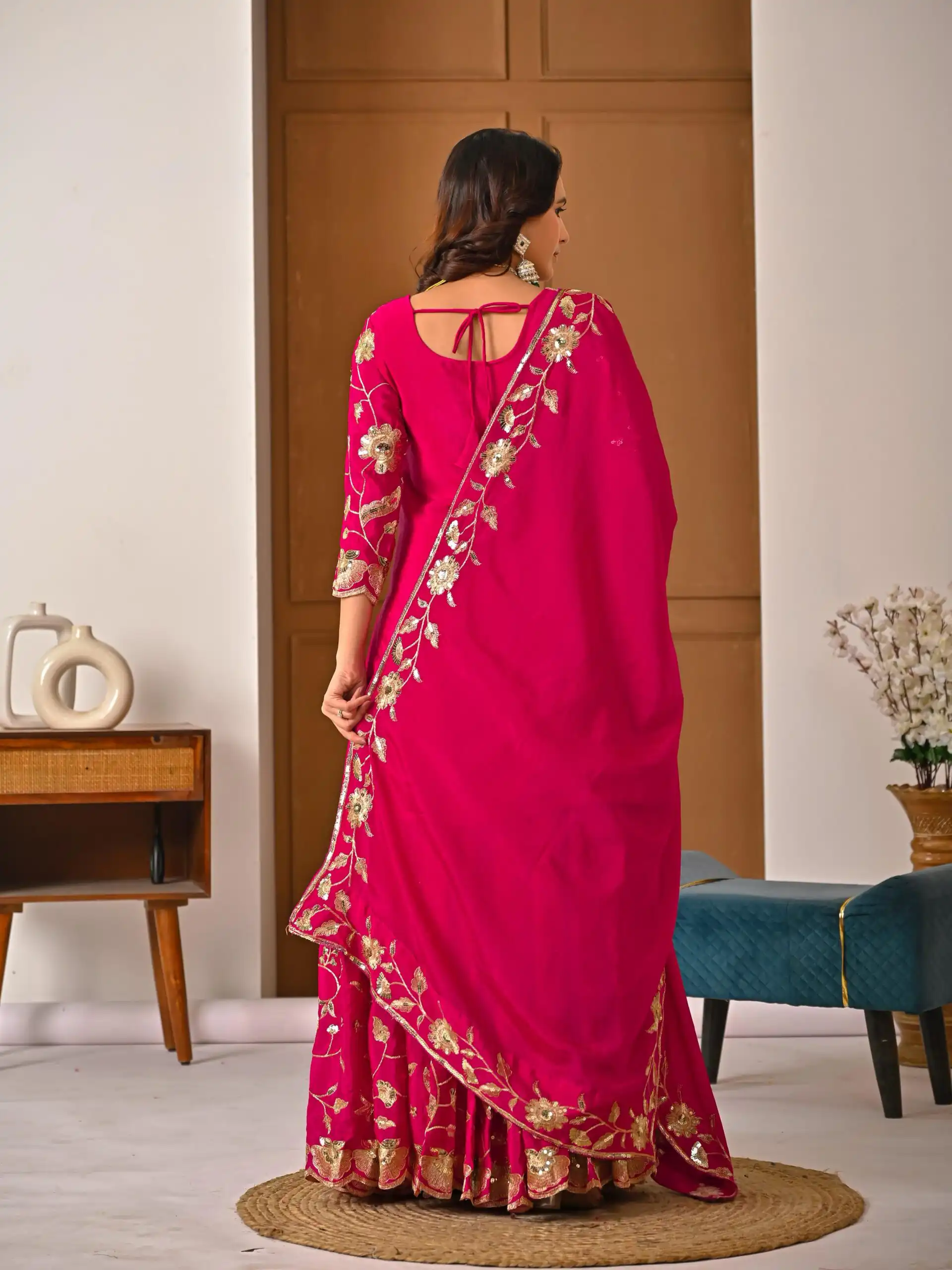 MD 3057 Pink Chinon Silk Salwar Suit with Embroidery Work & Lace Work. Affordable Price ₹2149. Delivery 4-6 Working Days. Shop now. | Jump Suits, Salwar suit, Casual Suits, Creative suits, Designer Suits, Palazzo Suits, Party Wear Suits, Patiala Suits, Straight Suits