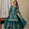 MD 3057 Teal Chinon Silk Salwar Suit with Embroidery Work & Lace Work. Affordable Price ₹2149. Delivery 4-6 Working Days. Shop now. | Salwar suit, Casual Suits, Creative suits, Designer Suits, Palazzo Suits, Party Wear Suits, Patiala Suits, Straight Suits