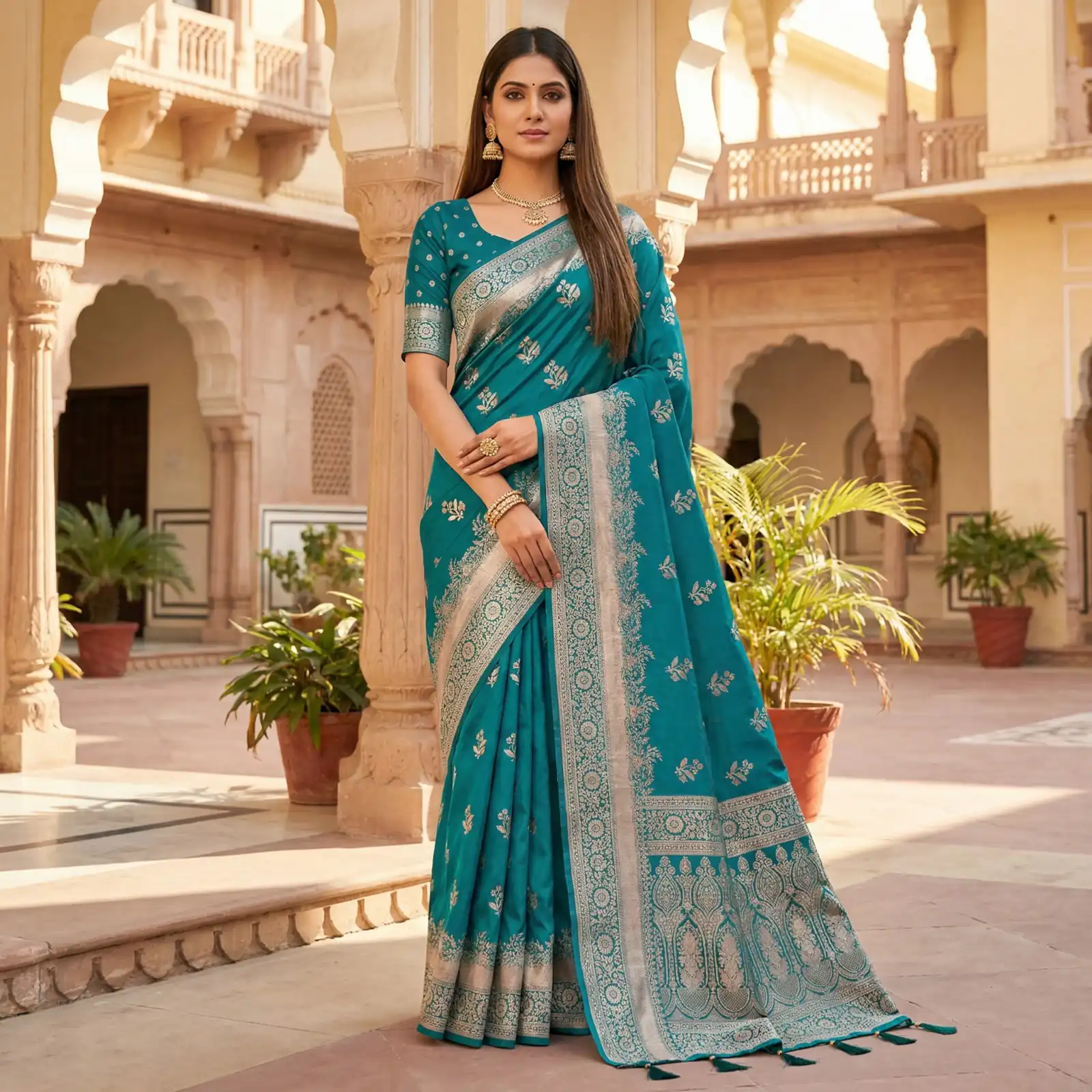 MB 39 Teal Color Banarasi Saree with Zari Work & Lace Work. Introductory Price ₹1899. Delivery 4-6 Working Days. Shop now. | Designer Sarees, Sarees, Bollywood Sarees, Creative Sarees, Embroidered Sarees, Ethnic Saree, Modern Digital sarees, Party Wear Sarees