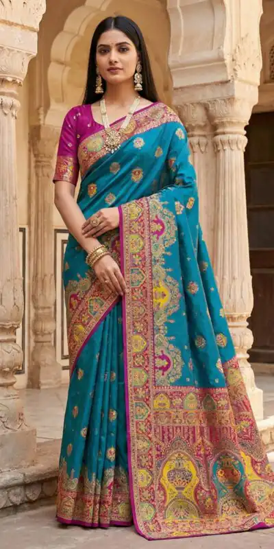 MB 56 Teal Paithani Silk Saree with Lace Border & Lace Work. Affordable Price ₹2399. Delivery 4-6 Working Days. Shop now. | Designer Sarees, Sarees, Bollywood Sarees, Creative Sarees, Embroidered Sarees, Ethnic Saree, Modern Digital sarees, Party Wear Sarees