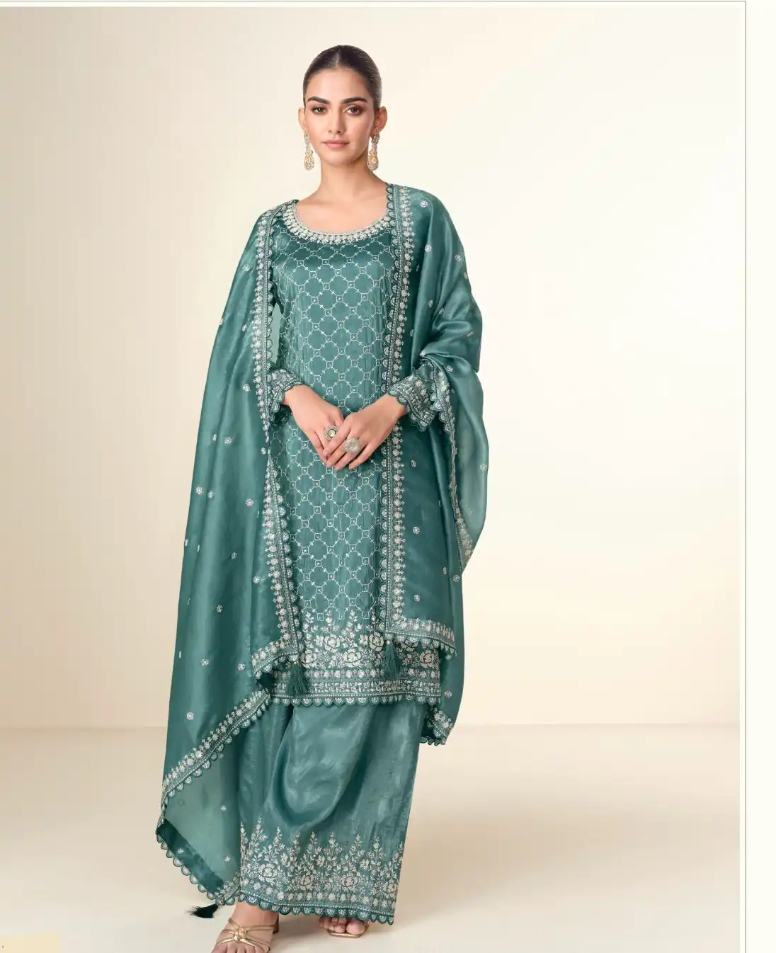 FC ISHITAA Teal Color in Tissue Crush Embroidery Work Salwar Suit . Festive Deal ₹3299. Delivery 4-6 Working Days. Shop now. | Jump Suits, Salwar suit, Casual Suits, Creative suits, Designer Suits, Palazzo Suits, Party Wear Suits, Patiala Suits, Straight Suits