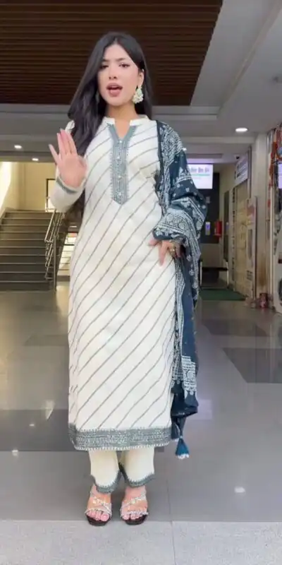 DC 113 White in Maslin Digital Print Salwar Suit . Wedding, Party, Festive, Events, Introductory Price ₹1599. Delivery 4-6 Working Days. Shop now. | Jump Suits, Salwar suit, Casual Suits, Creative suits, Designer Suits, Palazzo Suits, Party Wear Suits, Patiala Suits, Straight Suits