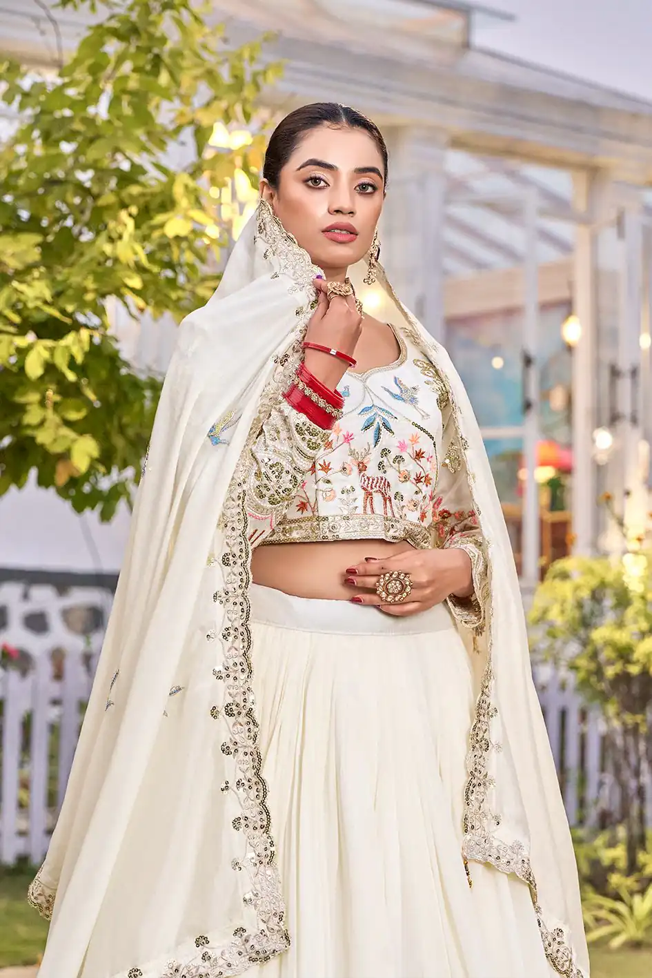 Ram 162 White in Color Vichitra Silk Embroidery Work Lehenga Choli . Now at just ₹3149. Delivery 4-6 Working Days. Shop now. | Lehenga, Bollywood Lehenga, Creative Lehenga, Designer Lehenga, Embroidered Lehenga, Party Wear Lehenga