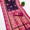 MB 1013 Wine Color Paithani silk Saree with Zari Work & Lace Work. Festive Deal ₹2399. Delivery 4-6 Working Days. Shop now. | Designer Sarees, Sarees, Bollywood Sarees, Creative Sarees, Embroidered Sarees, Ethnic Saree, Modern Digital sarees, Party Wear Sarees