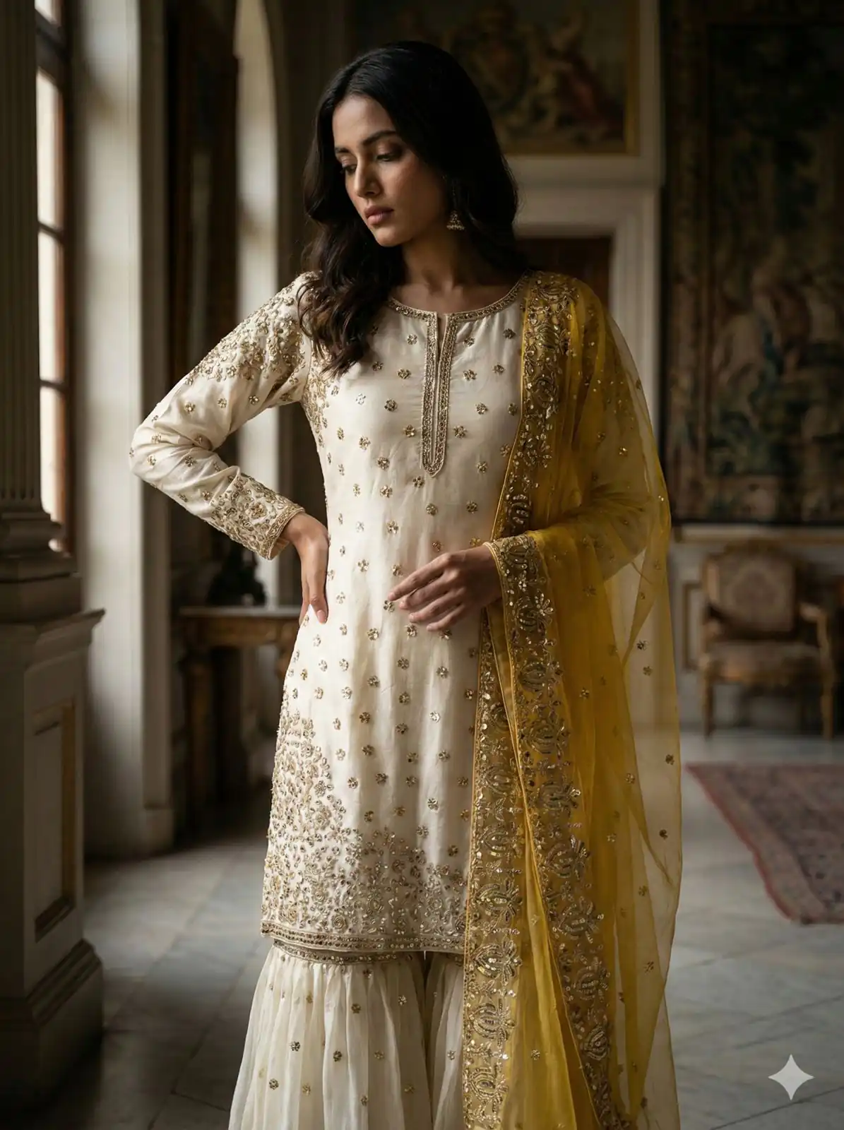 JF 041 Yellow Fendy Silk Salwar Suitwith Embroidery Work & Lace Work. Now at just ₹2149. Delivery 4-6 Working Days. Shop now. | Jump Suits, Salwar suit, Casual Suits, Creative suits, Designer Suits, Palazzo Suits, Party Wear Suits, Patiala Suits, Straight Suits