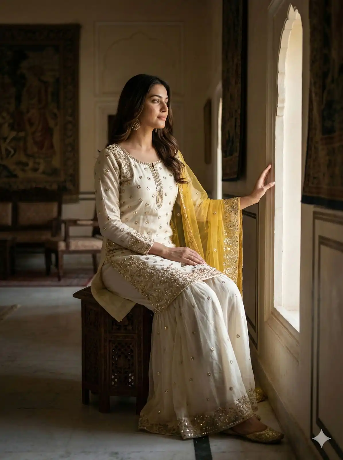 JF 041 Yellow Fendy Silk Salwar Suitwith Embroidery Work & Lace Work. Now at just ₹2149. Delivery 4-6 Working Days. Shop now. | Jump Suits, Salwar suit, Casual Suits, Creative suits, Designer Suits, Palazzo Suits, Party Wear Suits, Patiala Suits, Straight Suits