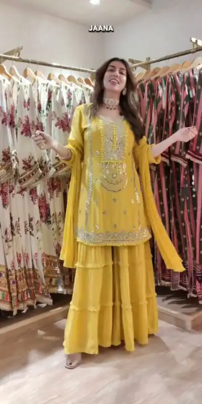 KD 1572 Yellow in Color Georgette Embroidery Work Salwar Suit . Introductory Price ₹2149. Delivery 4-6 Working Days. Shop now. | Jump Suits, Salwar suit, Casual Suits, Creative suits, Designer Suits, Palazzo Suits, Party Wear Suits, Patiala Suits, Straight Suits