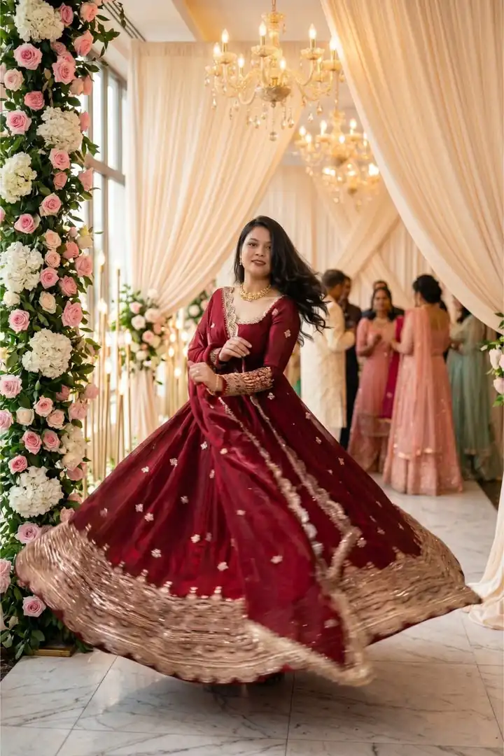 Gorgeous Red Fendy Silk Embroidery Work Salwar Suit - Image 8