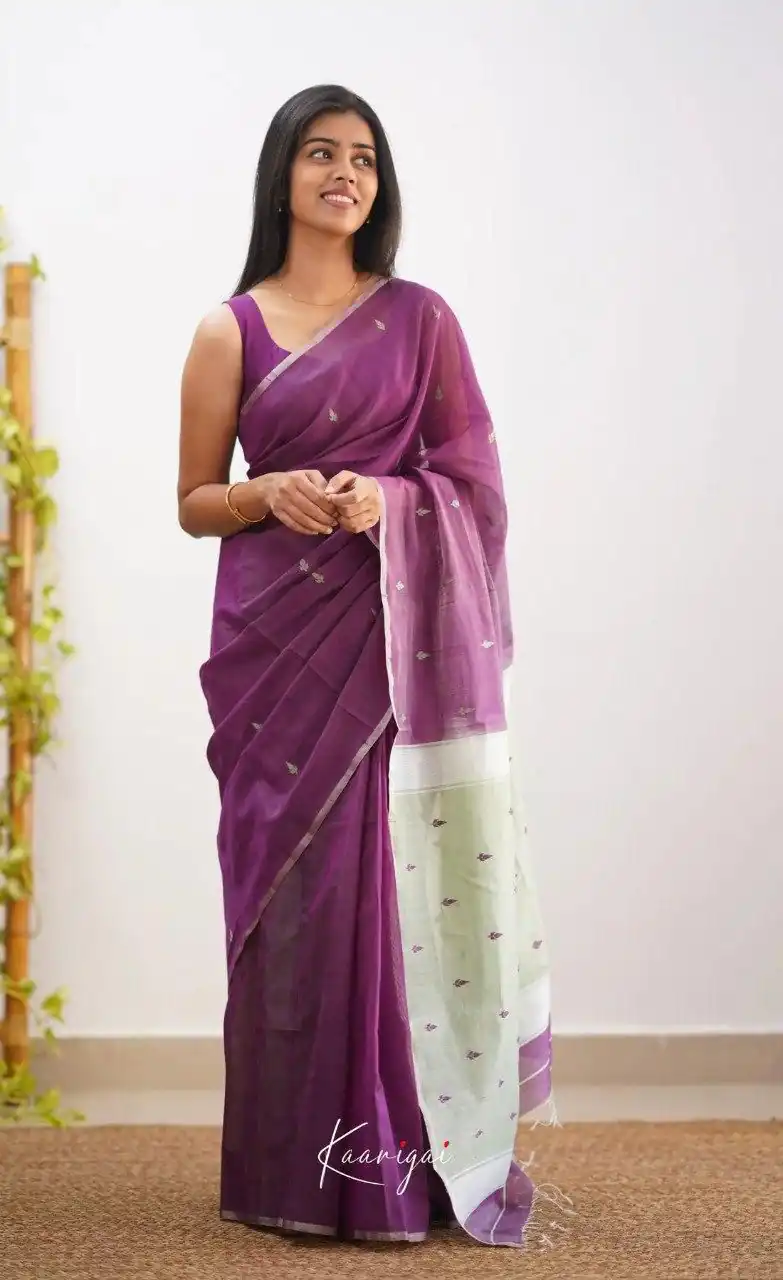 Perfect Wine Soft Lilan Slab Weaving Work Saree