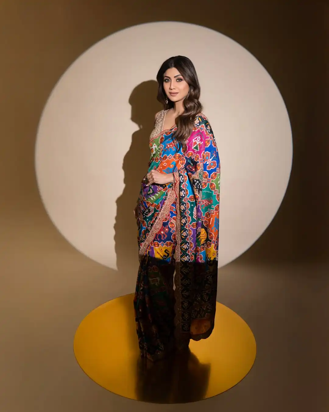 Pretty Multi Georgette Embroidery Sequins Work Saree - Image 2