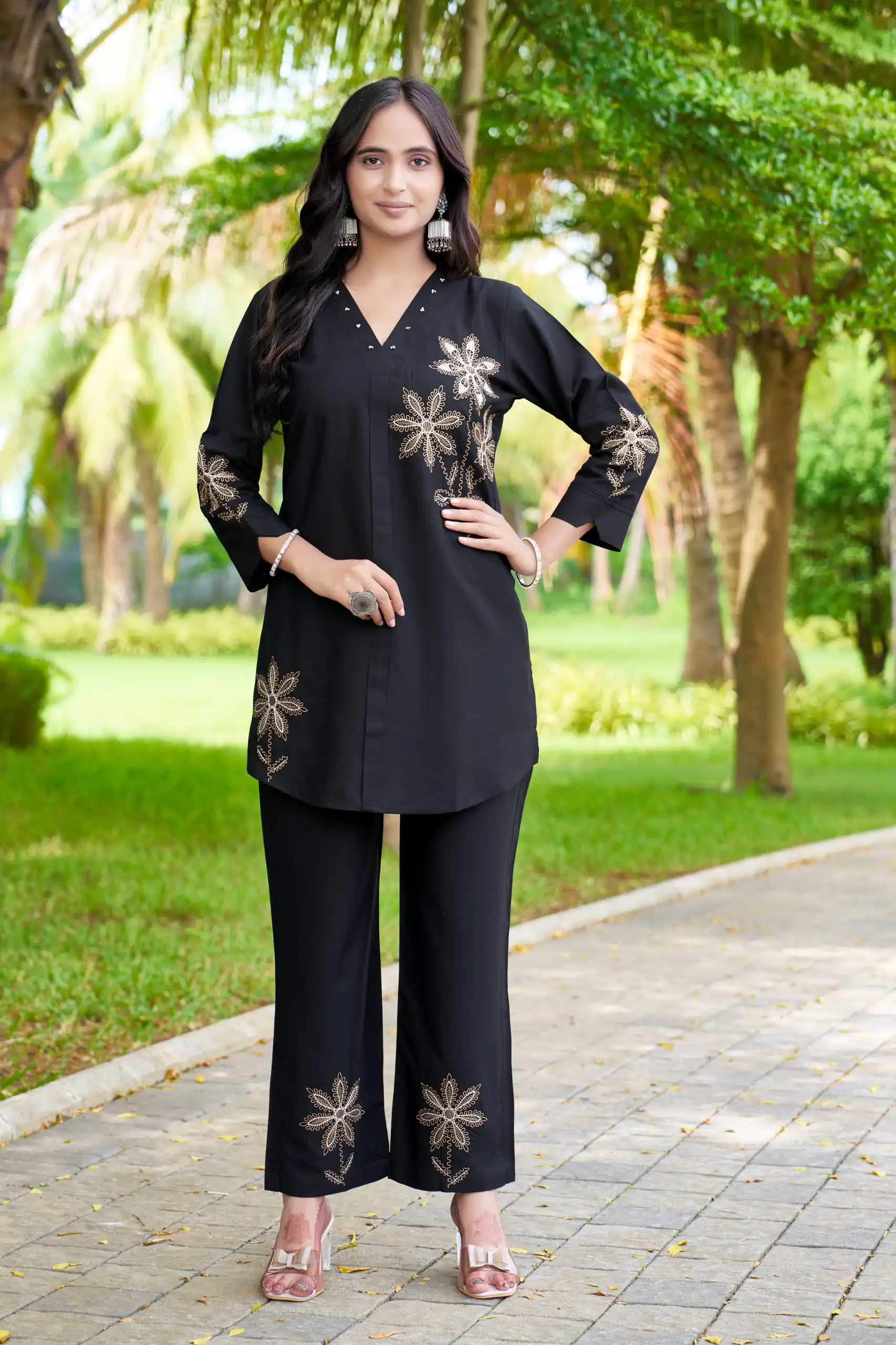 DIVA 122 Black Rayon Kurti with Embroidery Work & Mirror Work. Wedding, Party, Festive Grab it for ₹1749. Delivery 4-6 Working Days. Shop now. | Kurti, Bollywood Kurti, Creative Kurtis, Designer Kurti, Party Wear Kurti, Selfie Kurti