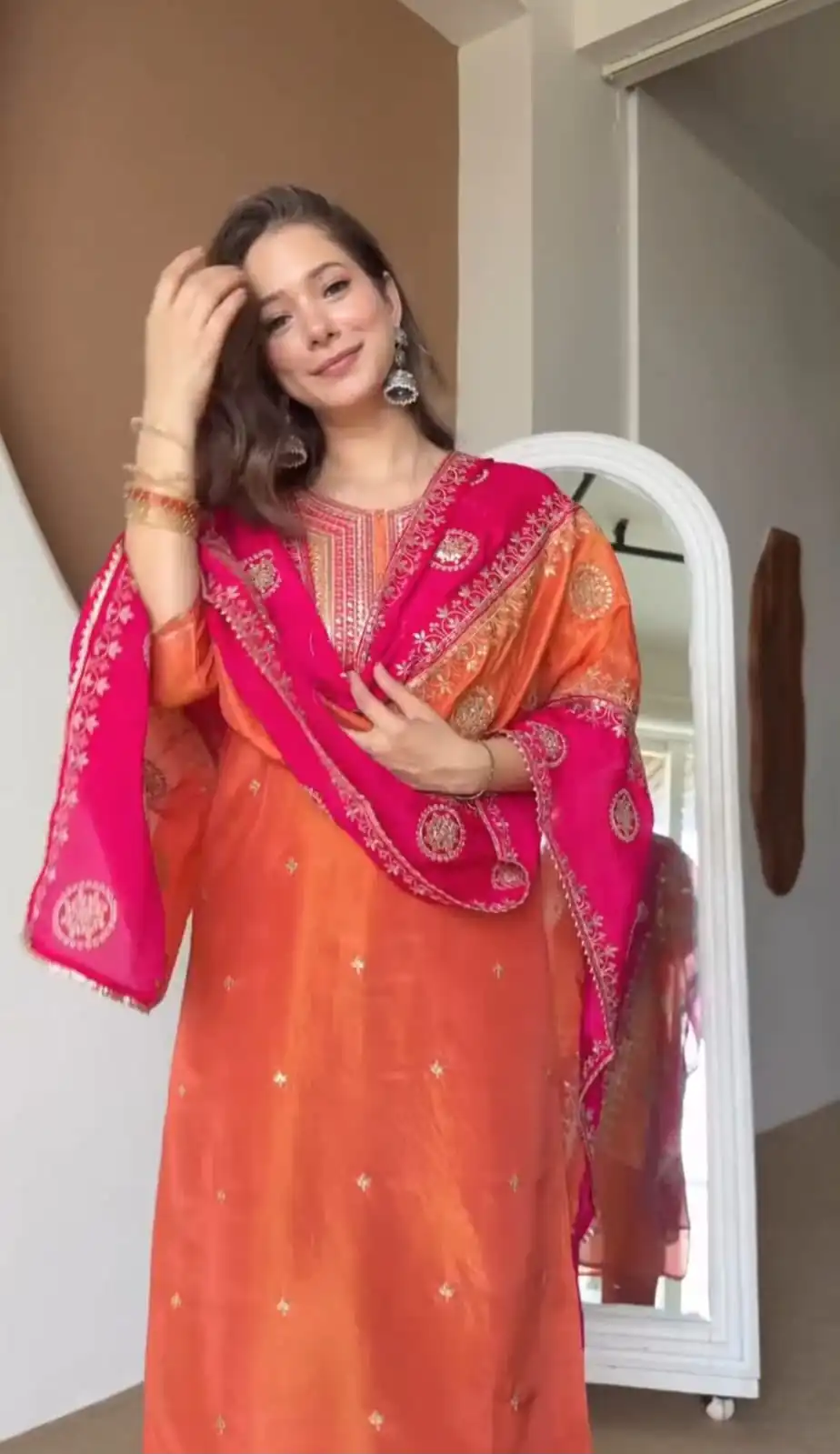 DC 119 Orange Chinon Salwar Suit with Embroidery Work & Digital Print. Festive Deal ₹1899. Delivery 4-6 Working Days. Shop now. | Jump Suits, Salwar suit, Casual Suits, Creative suits, Designer Suits, Palazzo Suits, Party Wear Suits, Patiala Suits, Straight Suits