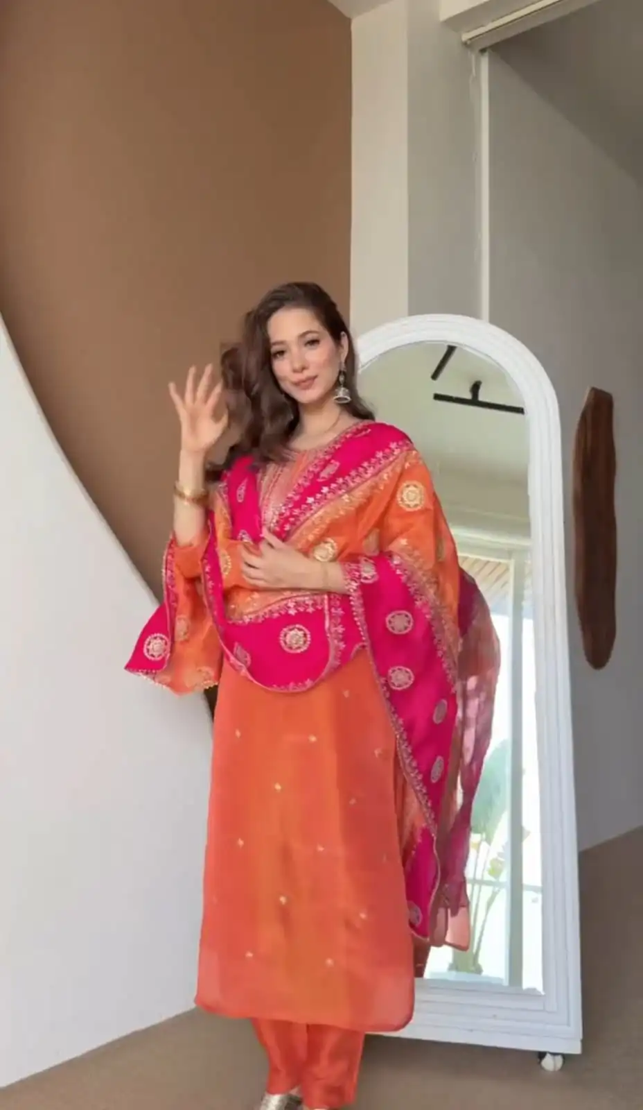 DC 119 Orange Chinon Salwar Suit with Embroidery Work & Digital Print. Festive Deal ₹1899. Delivery 4-6 Working Days. Shop now. | Jump Suits, Salwar suit, Casual Suits, Creative suits, Designer Suits, Palazzo Suits, Party Wear Suits, Patiala Suits, Straight Suits