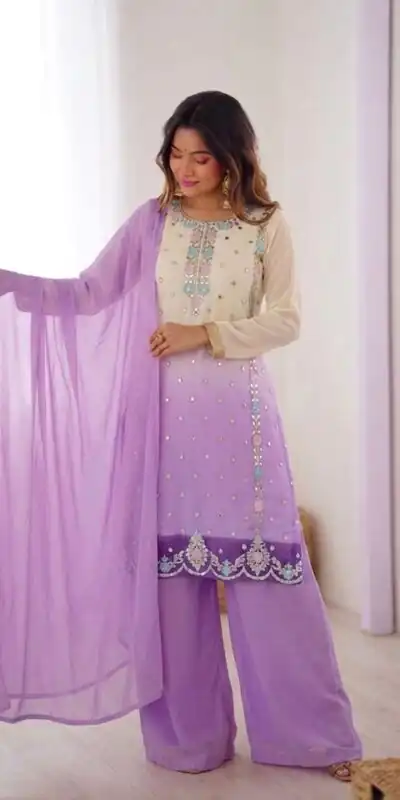 SR 1712 Lavender Color Faux Georgette Salwar Suit with Designer Work. Affordable Price ₹1999. Delivery 4-6 Working Days. Shop now. | Jump Suits, Salwar suit, Casual Suits, Creative suits, Designer Suits, Palazzo Suits, Party Wear Suits, Patiala Suits, Straight Suits