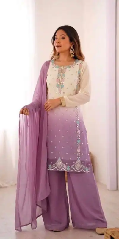 SR 1712 Lavender Color Faux Georgette Salwar Suit with Designer Work. Affordable Price ₹1999. Delivery 4-6 Working Days. Shop now. | Jump Suits, Salwar suit, Casual Suits, Creative suits, Designer Suits, Palazzo Suits, Party Wear Suits, Patiala Suits, Straight Suits