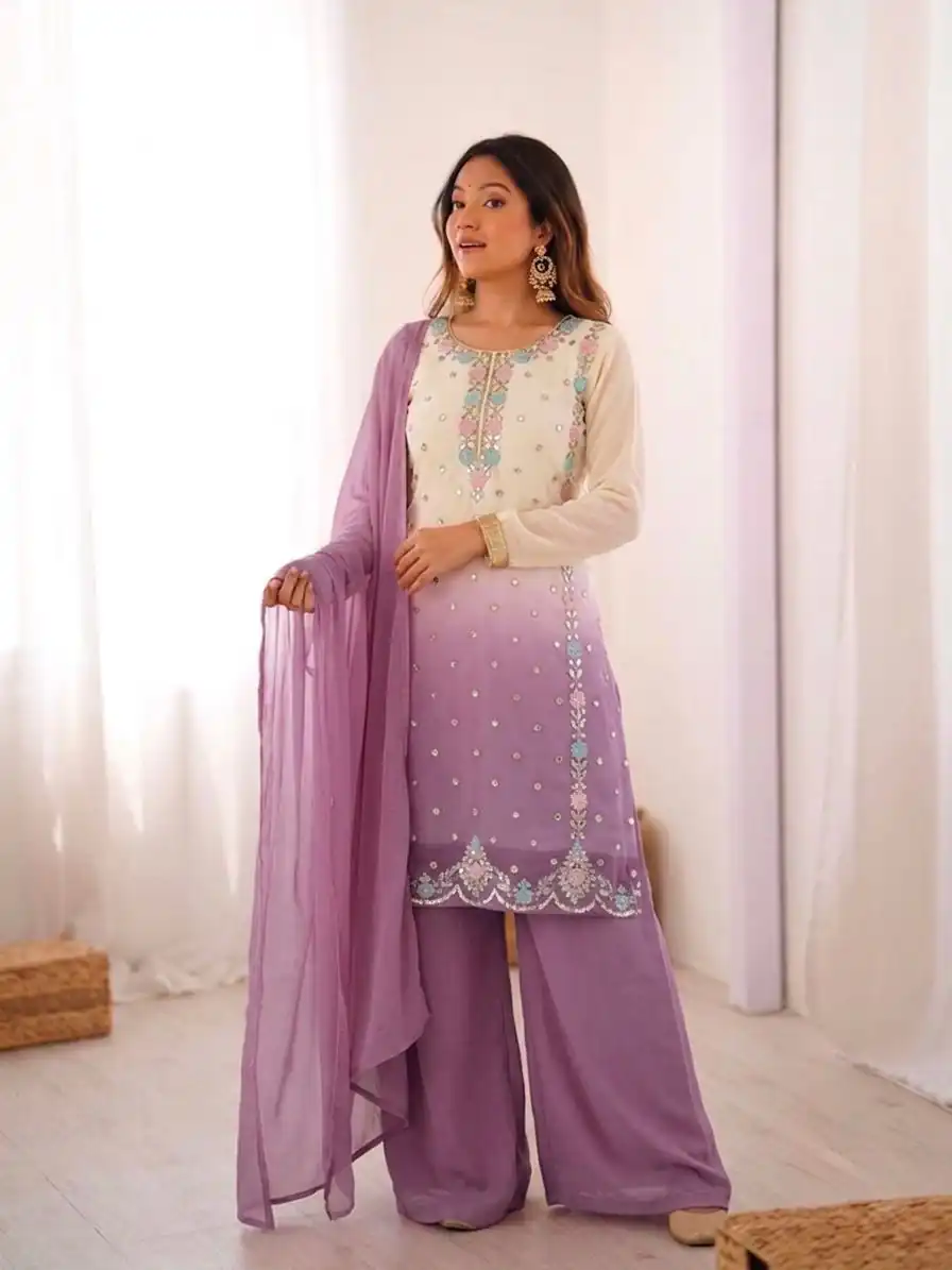 SR 1712 Lavender Color Faux Georgette Salwar Suit with Designer Work. Affordable Price ₹1999. Delivery 4-6 Working Days. Shop now. | Jump Suits, Salwar suit, Casual Suits, Creative suits, Designer Suits, Palazzo Suits, Party Wear Suits, Patiala Suits, Straight Suits