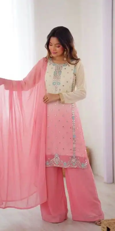 SR 1712 Pink Color Faux Georgette Salwar Suit with Designer Work. Affordable Price ₹1999. Delivery 4-6 Working Days. Shop now. | Jump Suits, Salwar suit, Casual Suits, Creative suits, Designer Suits, Palazzo Suits, Party Wear Suits, Patiala Suits, Straight Suits