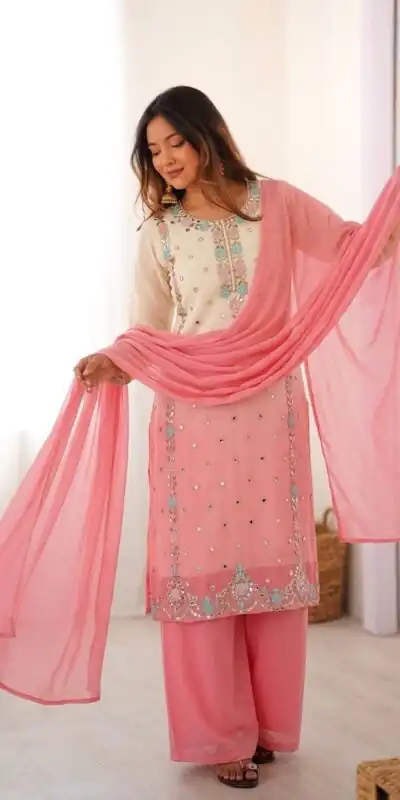SR 1712 Pink Color Faux Georgette Salwar Suit with Designer Work. Affordable Price ₹1999. Delivery 4-6 Working Days. Shop now. | Jump Suits, Salwar suit, Casual Suits, Creative suits, Designer Suits, Palazzo Suits, Party Wear Suits, Patiala Suits, Straight Suits