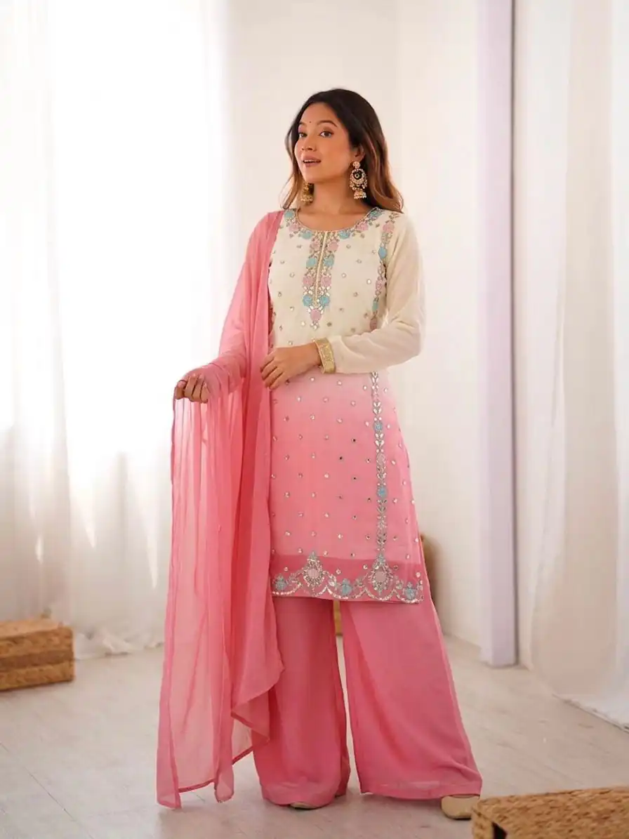 SR 1712 Pink Color Faux Georgette Salwar Suit with Designer Work. Affordable Price ₹1999. Delivery 4-6 Working Days. Shop now. | Jump Suits, Salwar suit, Casual Suits, Creative suits, Designer Suits, Palazzo Suits, Party Wear Suits, Patiala Suits, Straight Suits