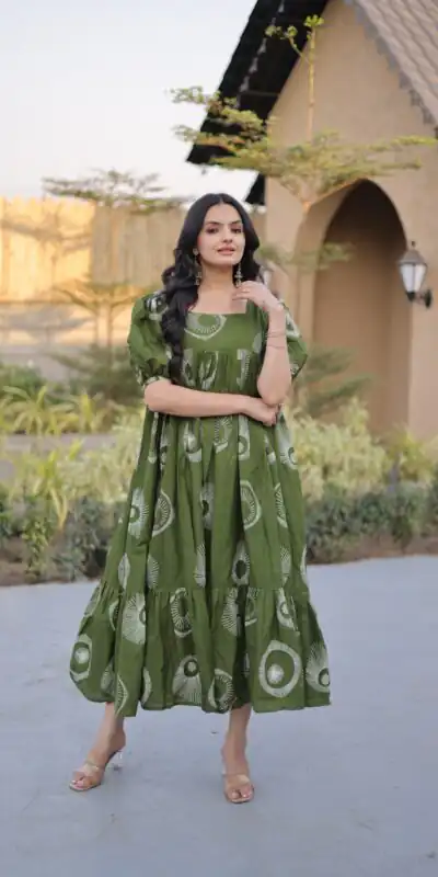 KA 1249 Green Color Cotton Kurti with Printed Designer Work. Exclusive Offer ₹1519. Delivery 4-6 Working Days. Online Shop now. | Kurti, Bollywood Kurti, Creative Kurtis, Designer Kurti, Party Wear Kurti, Selfie Kurti