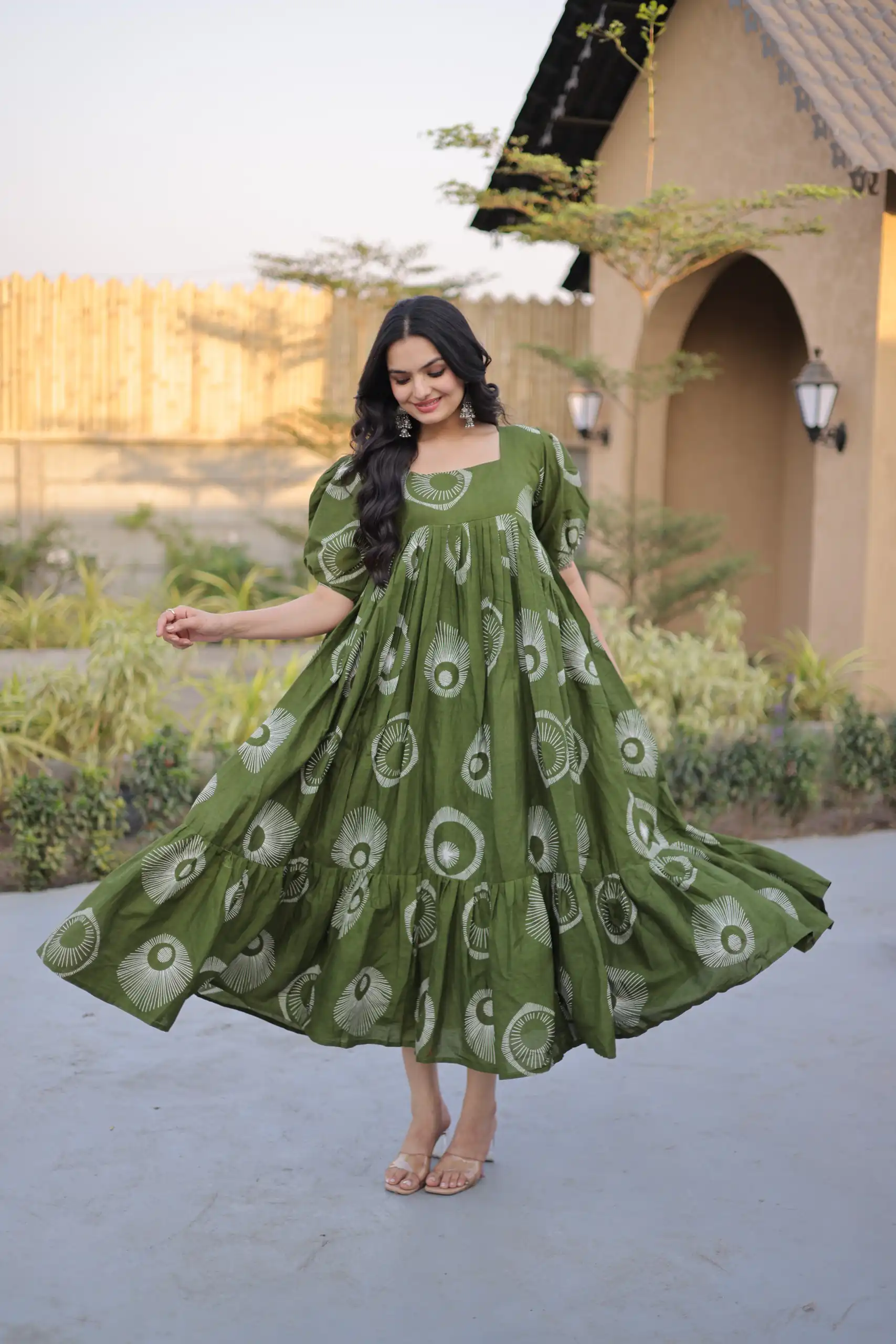 KA 1249 Green Color Cotton Kurti with Printed Designer Work. Exclusive Offer ₹1519. Delivery 4-6 Working Days. Online Shop now. | Kurti, Bollywood Kurti, Creative Kurtis, Designer Kurti, Party Wear Kurti, Selfie Kurti