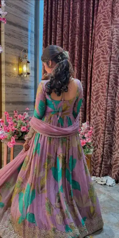 Perfect for Wedding, Party, Durga Puja, Diwali, Anniversary – ZB 5054 Pink Pink Fox Georgette Gown. Now at just ₹2149. Delivery 4-6 Working Days. Shop now. | Gowns, Bollywood Gowns, Creative Gowns, Designer Gowns, Embroidered Gowns, Party Wear Gowns