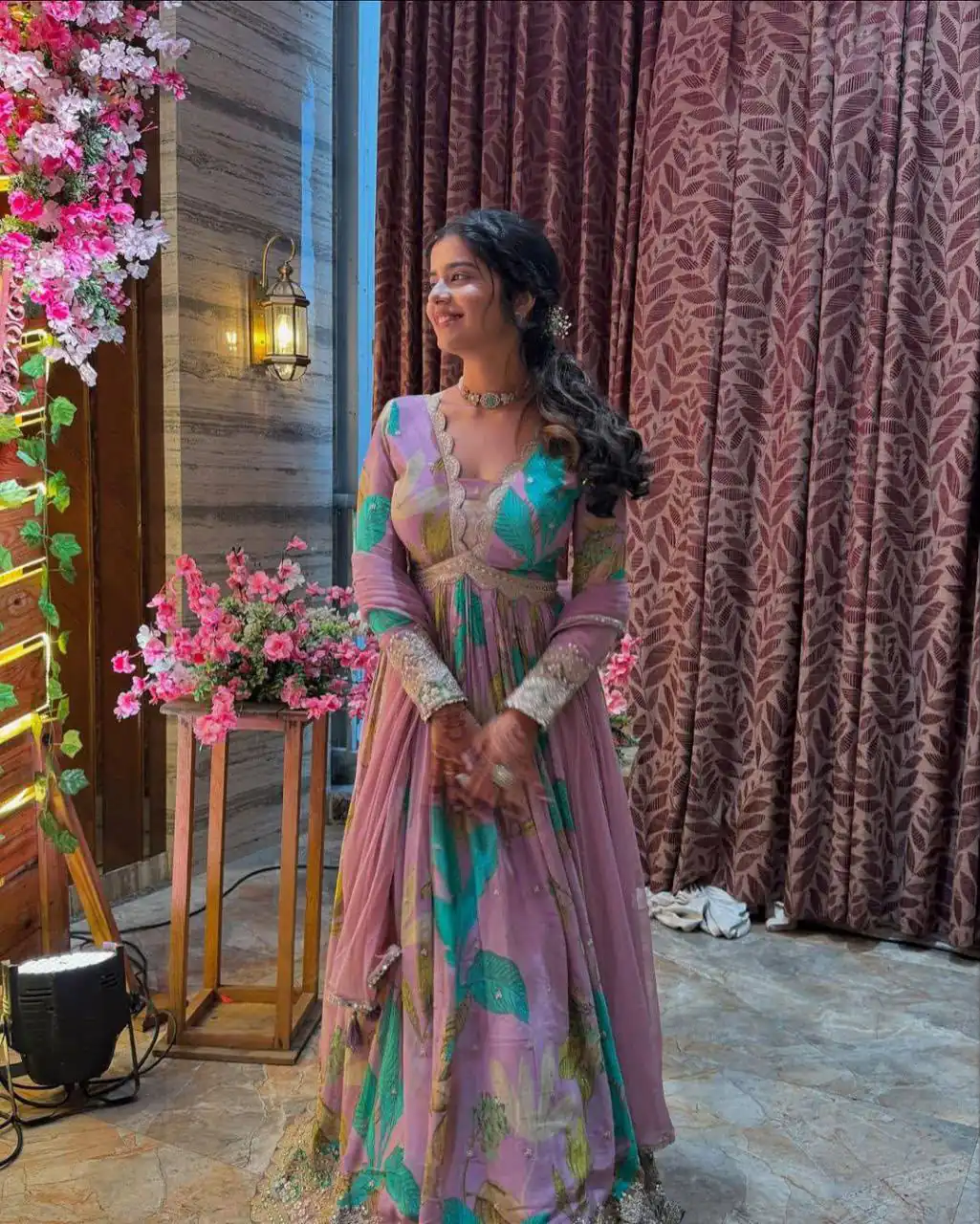 Perfect for Wedding, Party, Durga Puja, Diwali, Anniversary – ZB 5054 Pink Pink Fox Georgette Gown. Now at just ₹2149. Delivery 4-6 Working Days. Shop now. | Gowns, Bollywood Gowns, Creative Gowns, Designer Gowns, Embroidered Gowns, Party Wear Gowns