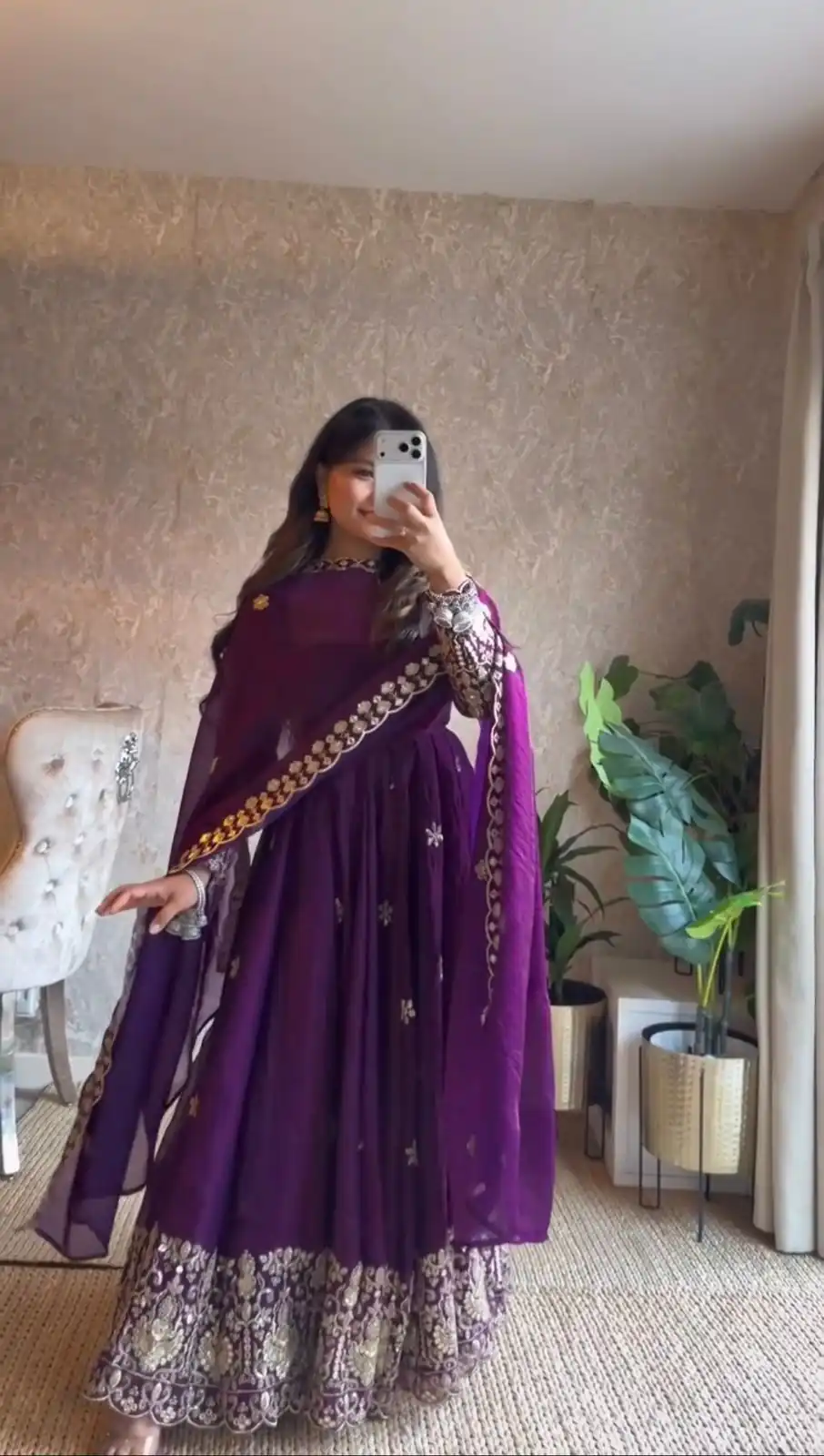RTC 6034 Purple Color Fendy Silk Anarkali Suit with Thread Embroidery. Grab it for ₹2549. Delivery 4-6 Working Days. Shop now. | Anarkali Suits, Bollywood Anarkali, Creative-Anarkali, Designer Anarkali, Embroidered Anarkali, Party Wear Anarkali