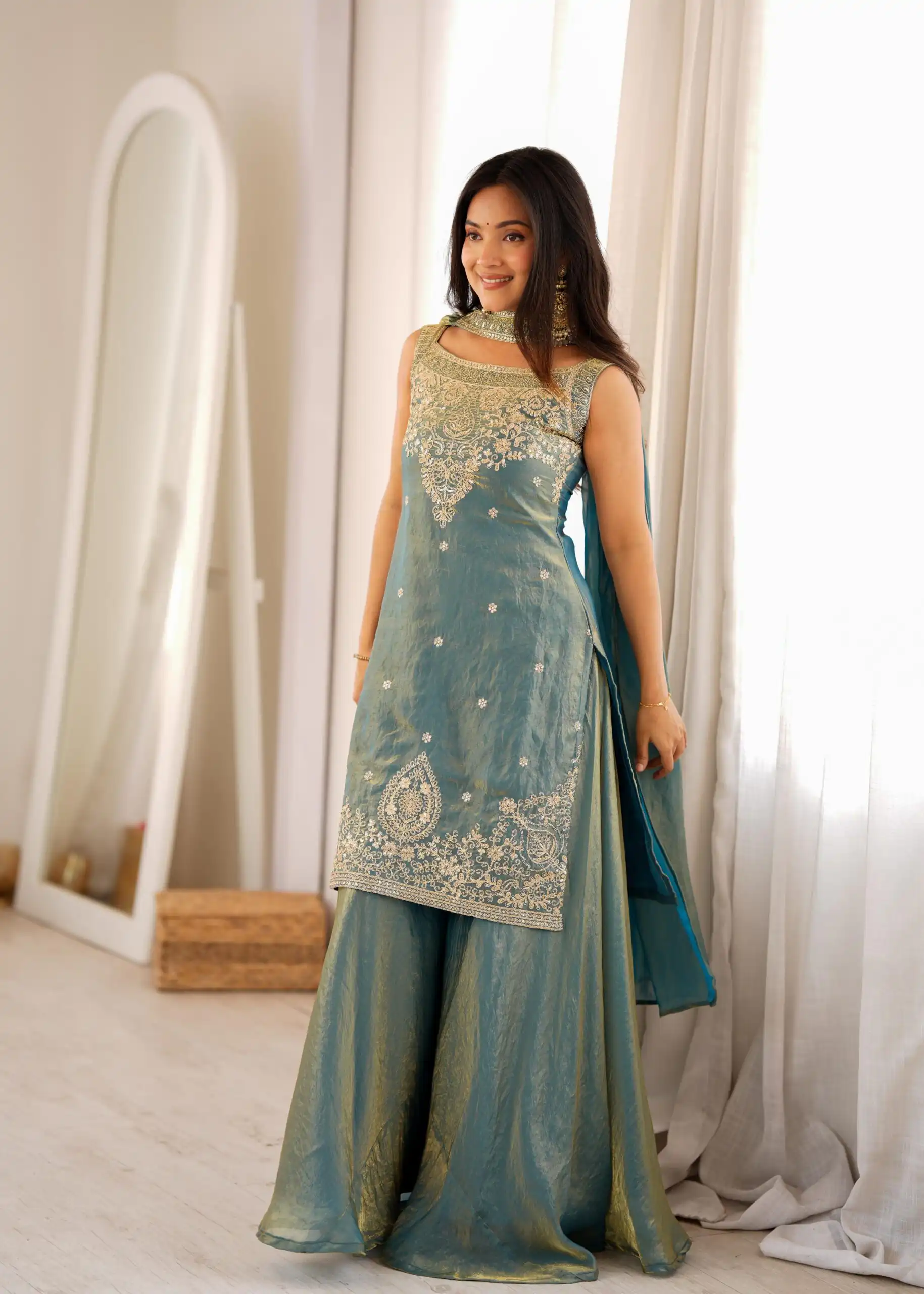 KB 306 Blue Fendy Silk Salwar Suit with Mirror Work & Embroidery Work. Best Price ₹1999. Delivery 4-6 Working Days. Shop now. | Jump Suits, Salwar suit, Casual Suits, Creative suits, Designer Suits, Palazzo Suits, Party Wear Suits, Patiala Suits, Straight Suits