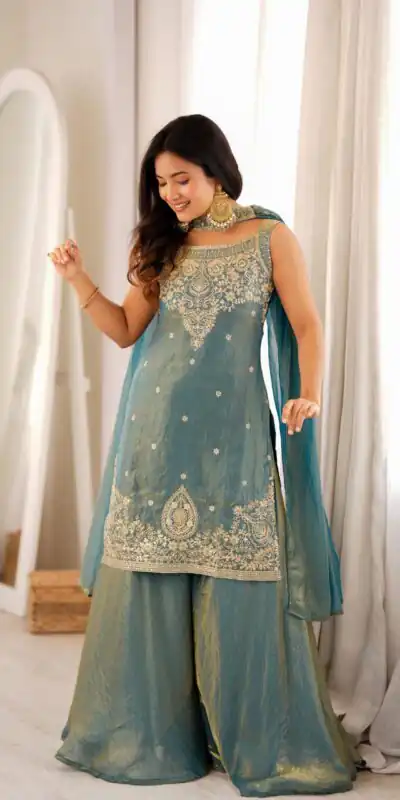 KB 306 Blue Fendy Silk Salwar Suit with Mirror Work & Embroidery Work. Best Price ₹1999. Delivery 4-6 Working Days. Shop now. | Jump Suits, Salwar suit, Casual Suits, Creative suits, Designer Suits, Palazzo Suits, Party Wear Suits, Patiala Suits, Straight Suits