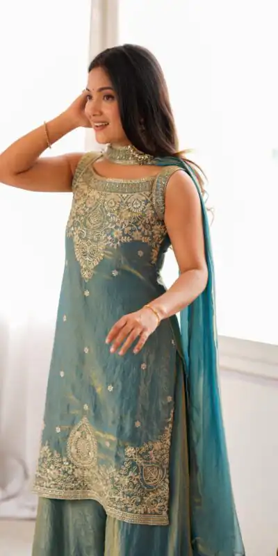 KB 306 Blue Fendy Silk Salwar Suit with Mirror Work & Embroidery Work. Best Price ₹1999. Delivery 4-6 Working Days. Shop now. | Jump Suits, Salwar suit, Casual Suits, Creative suits, Designer Suits, Palazzo Suits, Party Wear Suits, Patiala Suits, Straight Suits