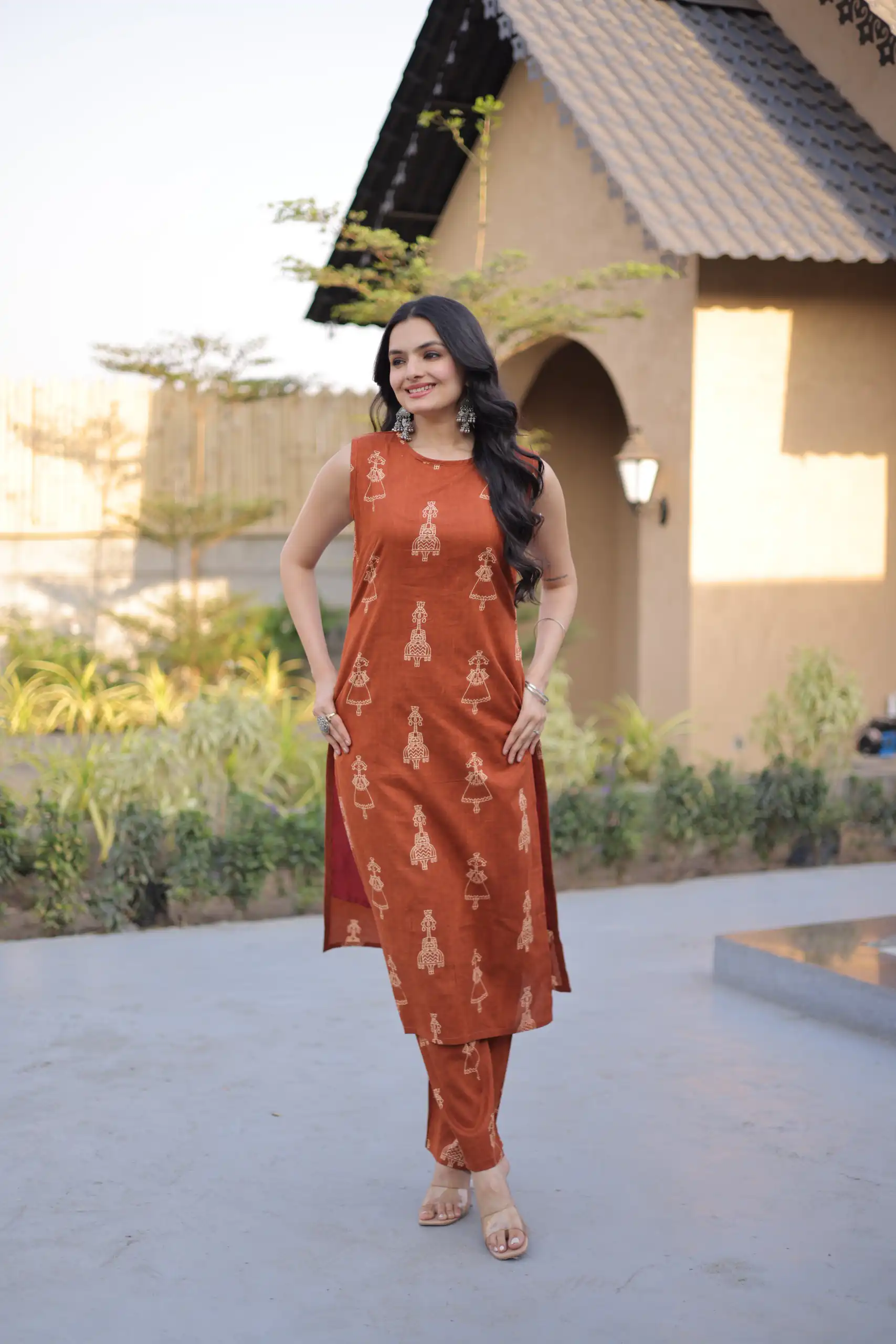 Rust Cotton Kurti KA 1251 Rust with Designer Work. Wedding, Party, Festive, Events, Special Price ₹1519. Delivery 4-6 Working Days. Shop now. | Kurti, Bollywood Kurti, Creative Kurtis, Designer Kurti, Party Wear Kurti, Selfie Kurti