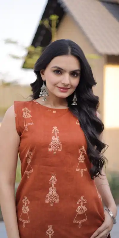 Rust Cotton Kurti KA 1251 Rust with Designer Work. Wedding, Party, Festive, Events, Special Price ₹1519. Delivery 4-6 Working Days. Shop now. | Kurti, Bollywood Kurti, Creative Kurtis, Designer Kurti, Party Wear Kurti, Selfie Kurti