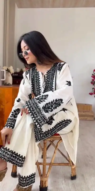 SRK 5349 White Rayon Butti Silk Salwar Suit with Embroidery Work. Special Price ₹1899. Delivery 4-6 Working Days. Shop now. | Jump Suits, Salwar suit, Casual Suits, Creative suits, Designer Suits, Palazzo Suits, Party Wear Suits, Patiala Suits, Straight Suits