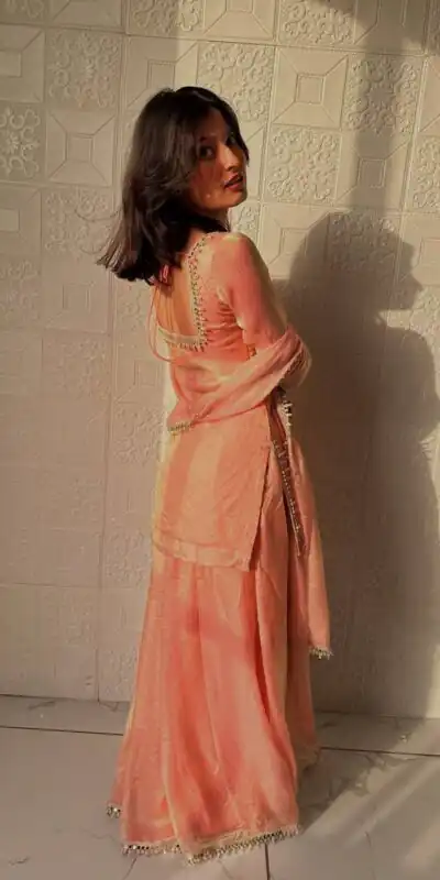 ZB 5063 Peach Fandy Silk Salwar Suit with Embroidery Work. Wedding, Party, Festive, Events Now at just ₹1949. Delivery 4-6 Working Days. Shop now. | Jump Suits, Salwar suit, Casual Suits, Creative suits, Designer Suits, Palazzo Suits, Party Wear Suits, Patiala Suits, Straight Suits