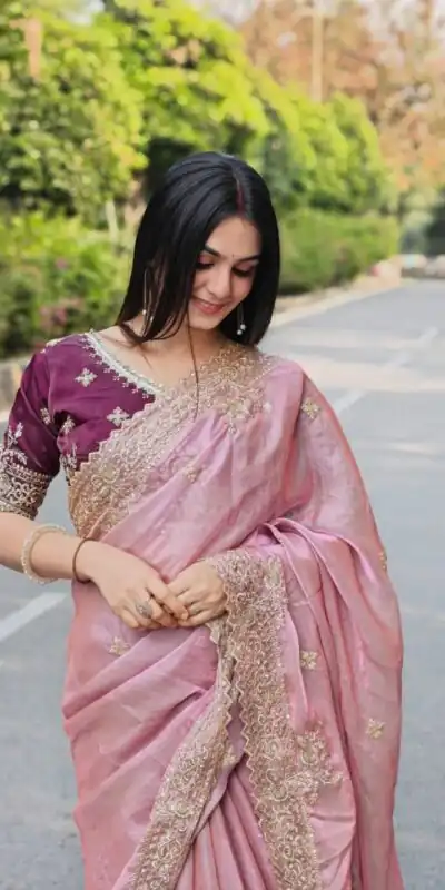JR 666 Pink Fendy Satin Saree Perfect for Wedding, Party, Durga Puja, Raksha Bandhan, Sangeet – . Festive Deal ₹1949. Delivery 4-6 Working Days. | Designer Sarees, Modern Digital sarees, Sarees, Bollywood Sarees, Creative Sarees, Embroidered Sarees, Ethnic Saree, Party Wear Sarees