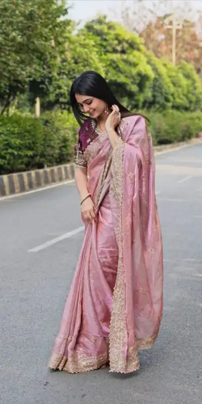 JR 666 Pink Fendy Satin Saree Perfect for Wedding, Party, Durga Puja, Raksha Bandhan, Sangeet – . Festive Deal ₹1949. Delivery 4-6 Working Days. | Designer Sarees, Modern Digital sarees, Sarees, Bollywood Sarees, Creative Sarees, Embroidered Sarees, Ethnic Saree, Party Wear Sarees