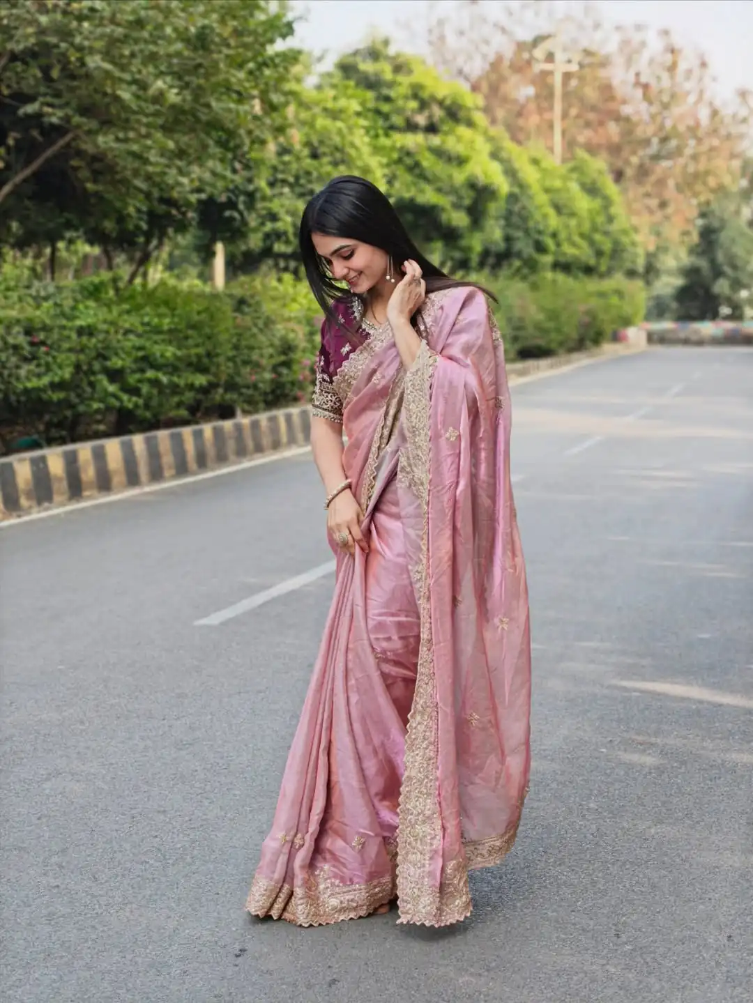 JR 666 Pink Fendy Satin Saree Perfect for Wedding, Party, Durga Puja, Raksha Bandhan, Sangeet – . Festive Deal ₹1949. Delivery 4-6 Working Days. | Designer Sarees, Modern Digital sarees, Sarees, Bollywood Sarees, Creative Sarees, Embroidered Sarees, Ethnic Saree, Party Wear Sarees