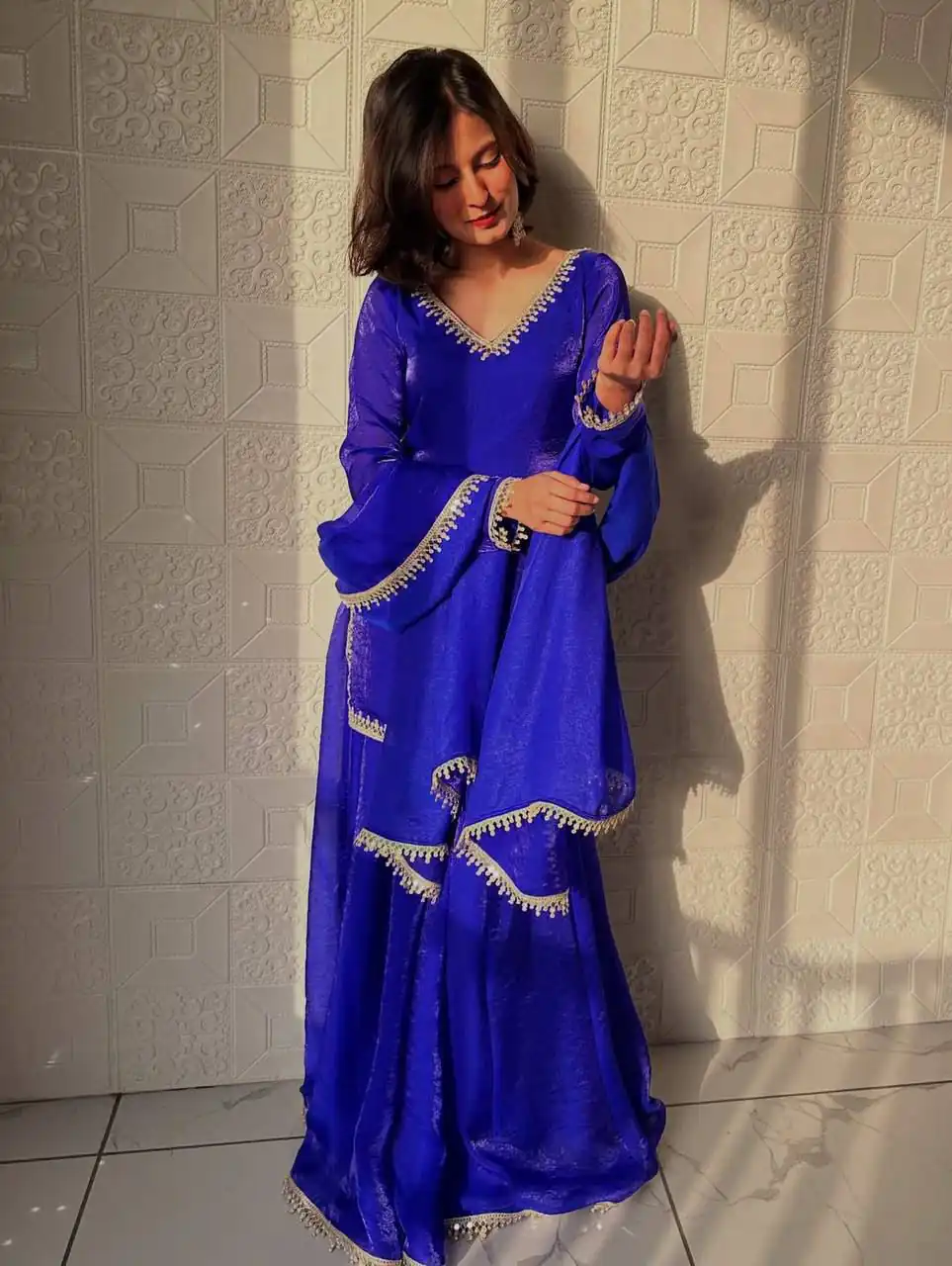 ZB 5063 Royal Blue Fandy Silk Salwar Suit with Embroidery Work. Wedding, Party, Festive, Events Now at just ₹1949. Delivery 4-6 Working Days. Shop now. | Jump Suits, Salwar suit, Casual Suits, Creative suits, Designer Suits, Palazzo Suits, Party Wear Suits, Patiala Suits, Straight Suits