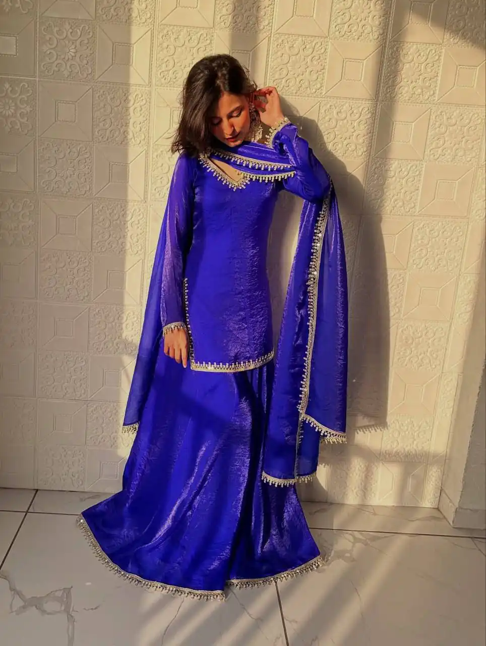 ZB 5063 Royal Blue Fandy Silk Salwar Suit with Embroidery Work. Wedding, Party, Festive, Events Now at just ₹1949. Delivery 4-6 Working Days. Shop now. | Jump Suits, Salwar suit, Casual Suits, Creative suits, Designer Suits, Palazzo Suits, Party Wear Suits, Patiala Suits, Straight Suits