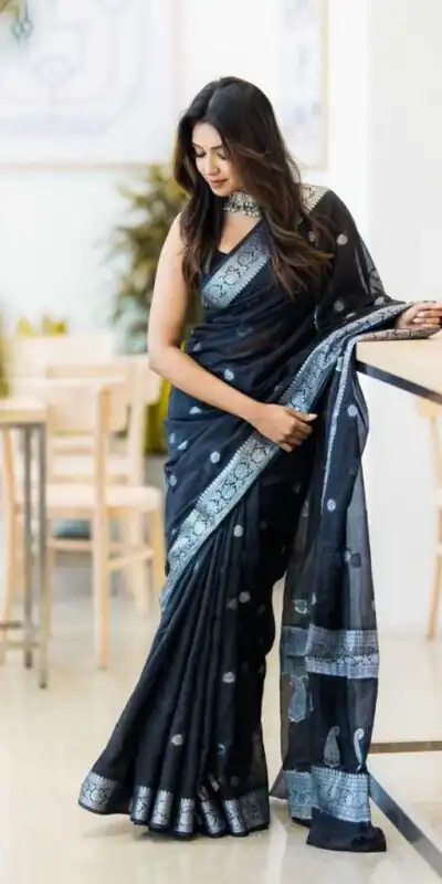KPR 120 Black Soft Lilan Slab Saree Perfect for Wedding, Party, Lohri, Durga Puja, Pongal – . Get it for ₹1349. Delivery 4-6 Working Days. Shop now. | Designer Sarees, Modern Digital sarees, Sarees, Bollywood Sarees, Creative Sarees, Embroidered Sarees, Ethnic Saree, Party Wear Sarees