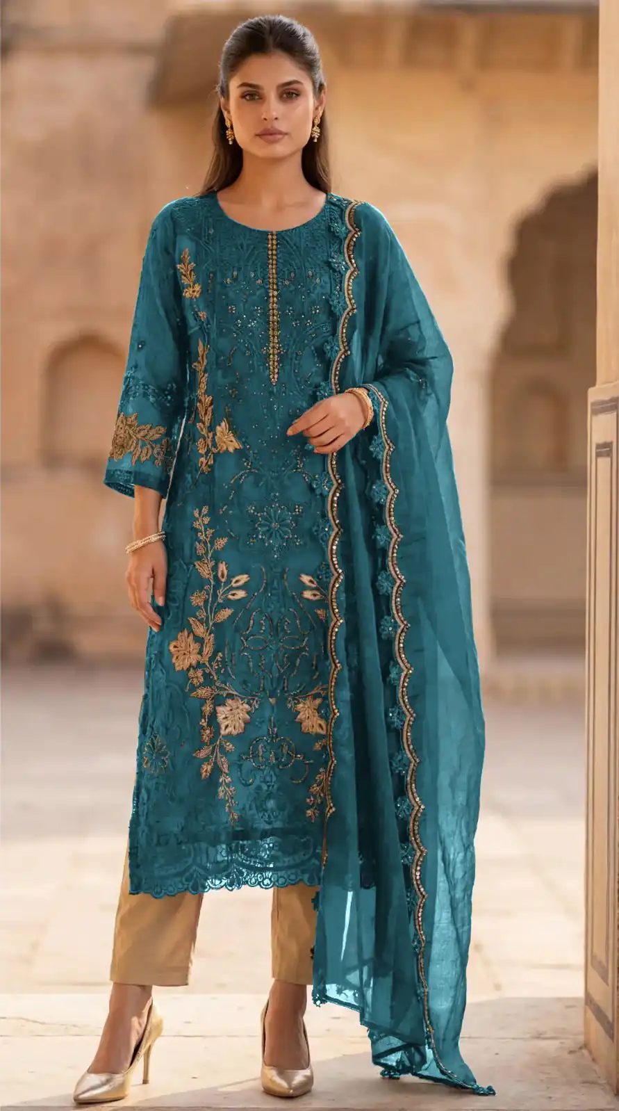 FC 1220 Blue Crunchy Salwar Suit with Embroidery Work. Wedding, Party, Festive, Events Grab it for ₹2149. Delivery 4-6 Working Days. Shop now. | Jump Suits, Salwar suit, Casual Suits, Creative suits, Designer Suits, Palazzo Suits, Party Wear Suits, Patiala Suits, Straight Suits