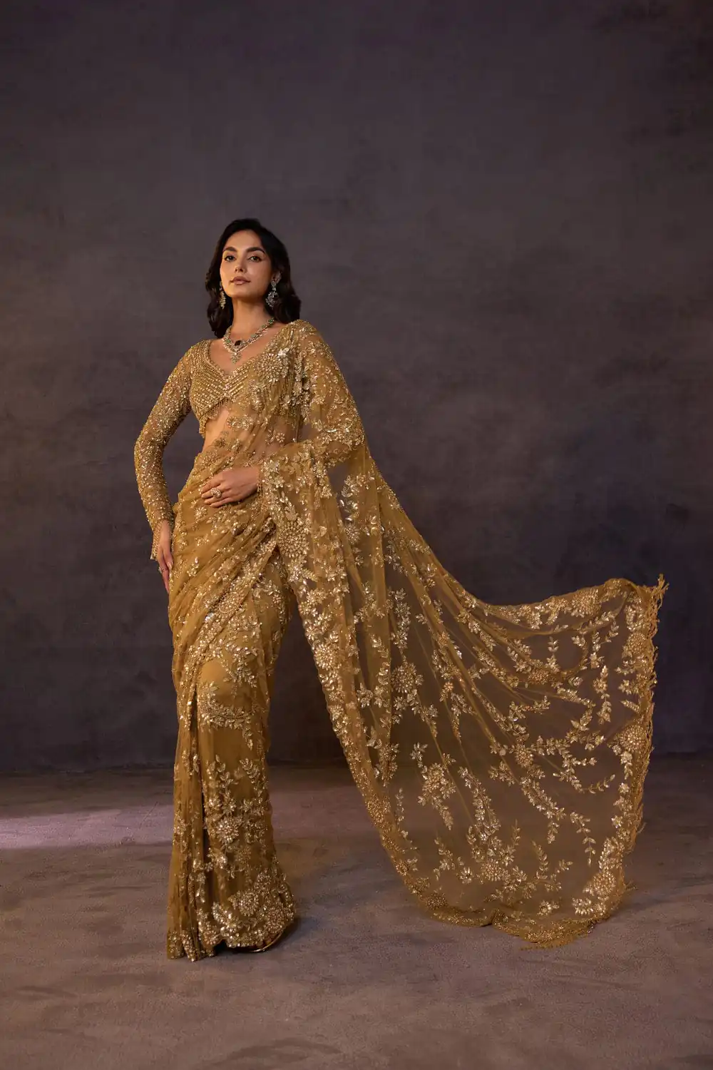DF 3475 Golden Butterfly Net Saree Sequence with Work & Zari Work. Introductory Price ₹1799. Delivery 4-6 Working Days. Shop now. | Designer Sarees, Modern Digital sarees, Sarees, Bollywood Sarees, Creative Sarees, Embroidered Sarees, Ethnic Saree, Party Wear Sarees
