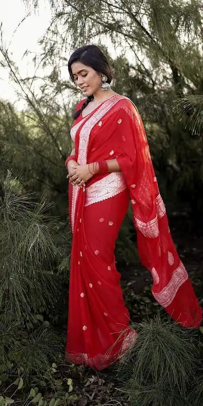 KPR 120 Red Soft Lilan Slab Saree Perfect for Wedding, Party, Lohri, Durga Puja, Pongal – . Get it for ₹1349. Delivery 4-6 Working Days. Shop now. | Designer Sarees, Modern Digital sarees, Sarees, Bollywood Sarees, Creative Sarees, Embroidered Sarees, Ethnic Saree, Party Wear Sarees