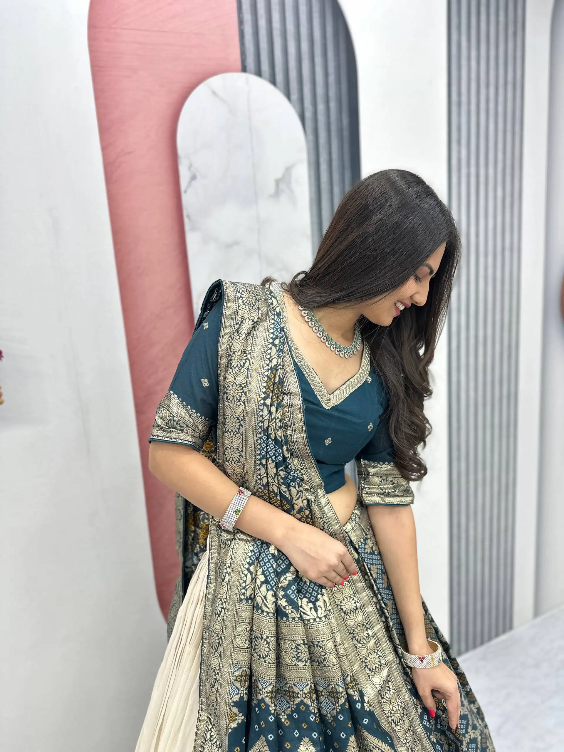 PC 560 Teal in Jacquard Silk Designer Work Lehenga Choli . Introductory Price ₹3249. Delivery 4-6 Working Days. Shop now. | Lehenga, Bollywood Lehenga, Creative Lehenga, Designer Lehenga, Embroidered Lehenga, Party Wear Lehenga