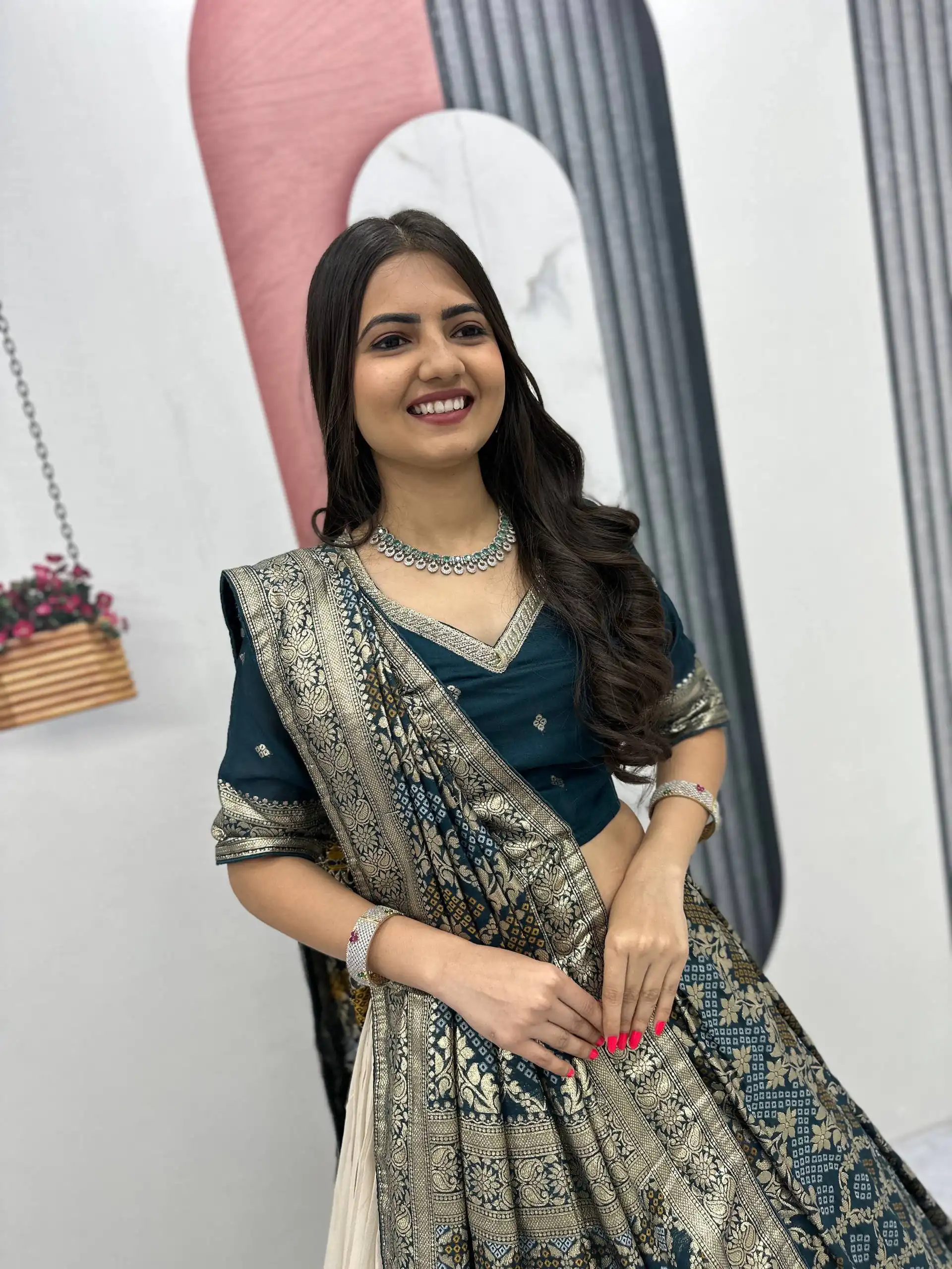 PC 560 Teal in Jacquard Silk Designer Work Lehenga Choli . Introductory Price ₹3249. Delivery 4-6 Working Days. Shop now. | Lehenga, Bollywood Lehenga, Creative Lehenga, Designer Lehenga, Embroidered Lehenga, Party Wear Lehenga