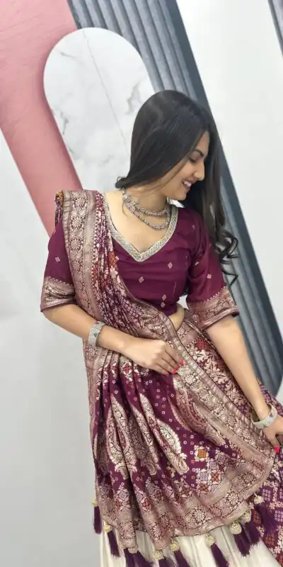 PC 560 Wine in Jacquard Silk Designer Work Lehenga Choli . Introductory Price ₹3249. Delivery 4-6 Working Days. Shop now. | Lehenga, Bollywood Lehenga, Creative Lehenga, Designer Lehenga, Embroidered Lehenga, Party Wear Lehenga